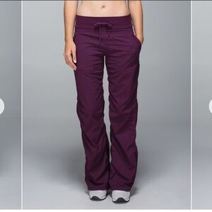 Rare Lululemon Dance Studio Pant ii Lined Size 8 Plum Purple